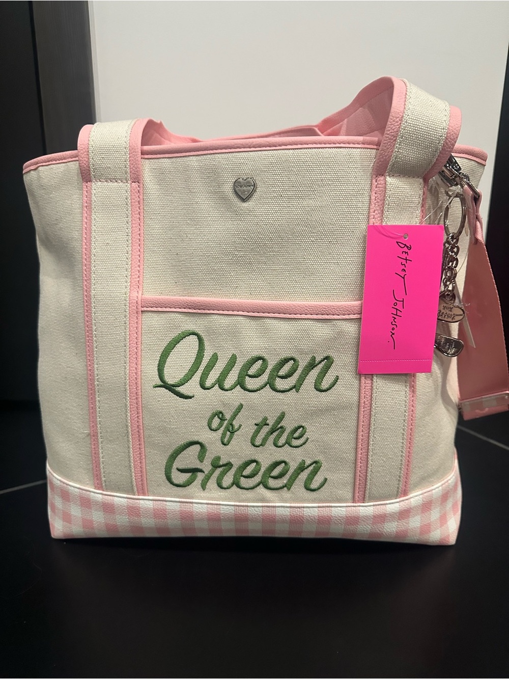 Betsey Johnson Queen Of The Green Large Tote & Matching Makeup Bag